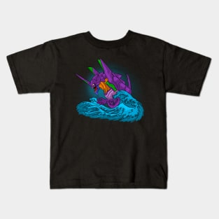 evangelion wave retro Kids T-Shirt